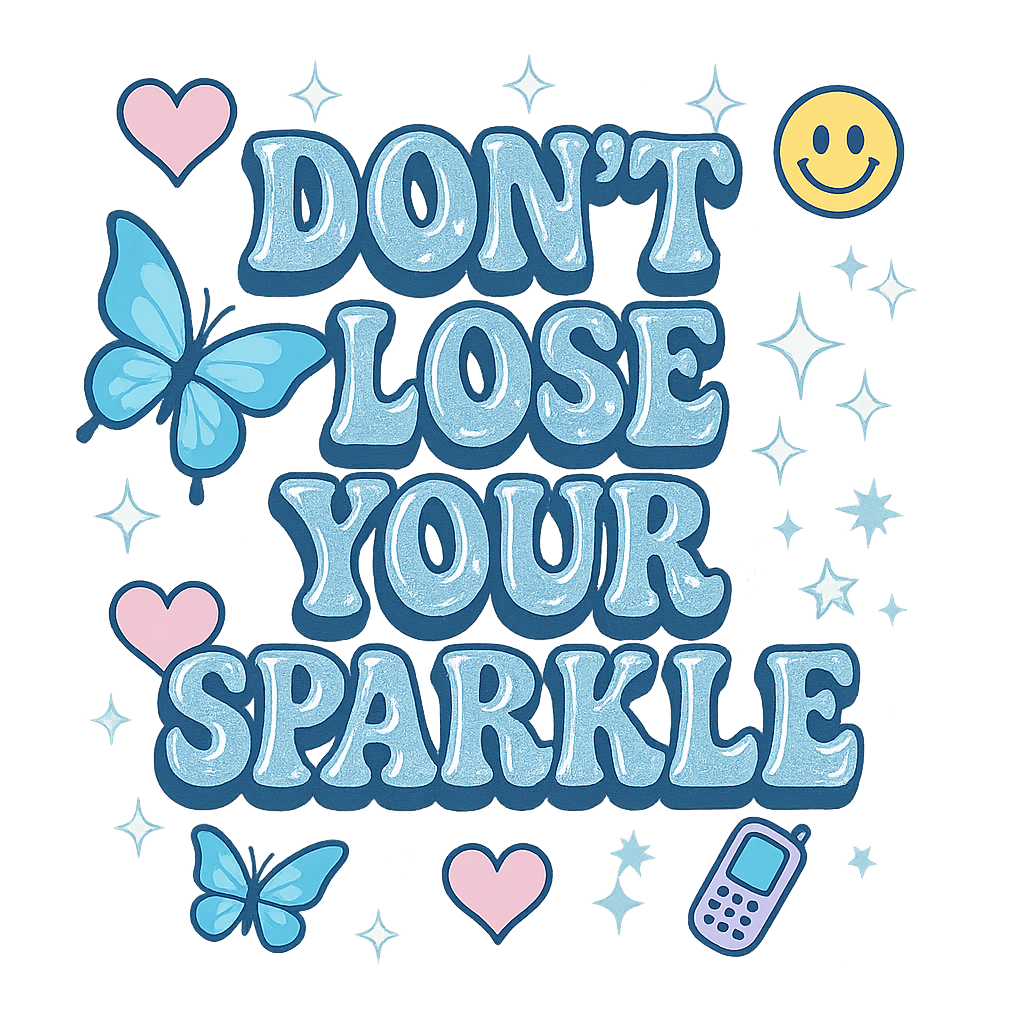 Don’t Lose Your Sparkle T-Shirt – Inspirational Y2K Graphic Tee, Butterfly Shirt, Cute Gift for Her, Aesthetic Summer Fashion