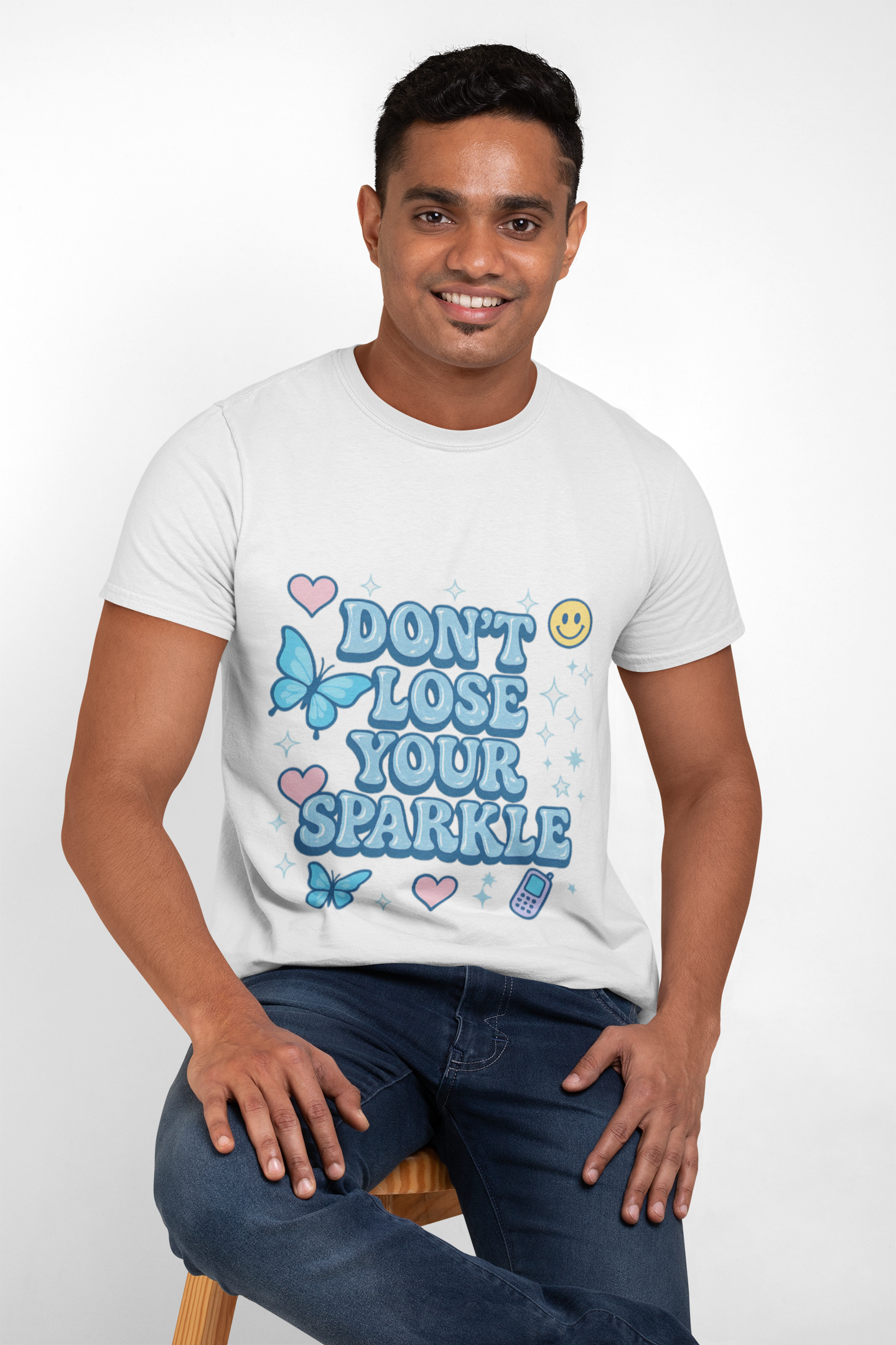 Don’t Lose Your Sparkle T-Shirt – Inspirational Y2K Graphic Tee, Butterfly Shirt, Cute Gift for Her, Aesthetic Summer Fashion