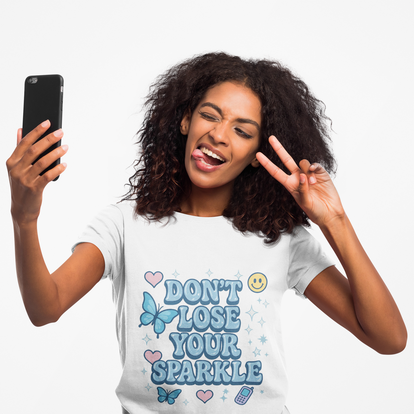 Don’t Lose Your Sparkle T-Shirt – Inspirational Y2K Graphic Tee, Butterfly Shirt, Cute Gift for Her, Aesthetic Summer Fashion