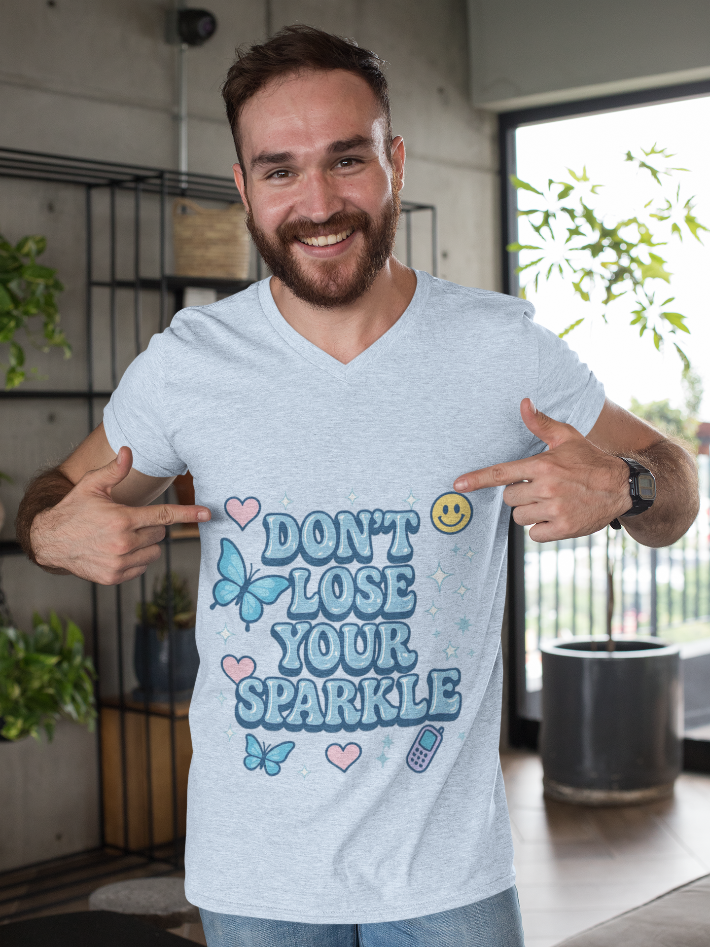 Don’t Lose Your Sparkle T-Shirt – Inspirational Y2K Graphic Tee, Butterfly Shirt, Cute Gift for Her, Aesthetic Summer Fashion