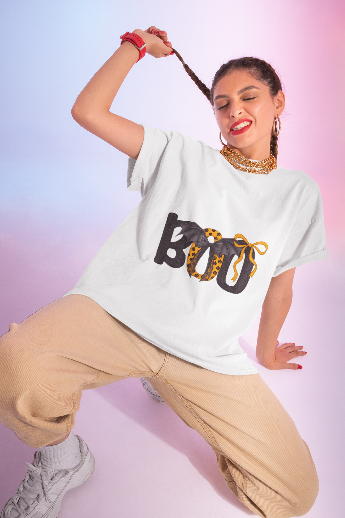 Halloween Boo T-Shirt, Short Sleeve Tee