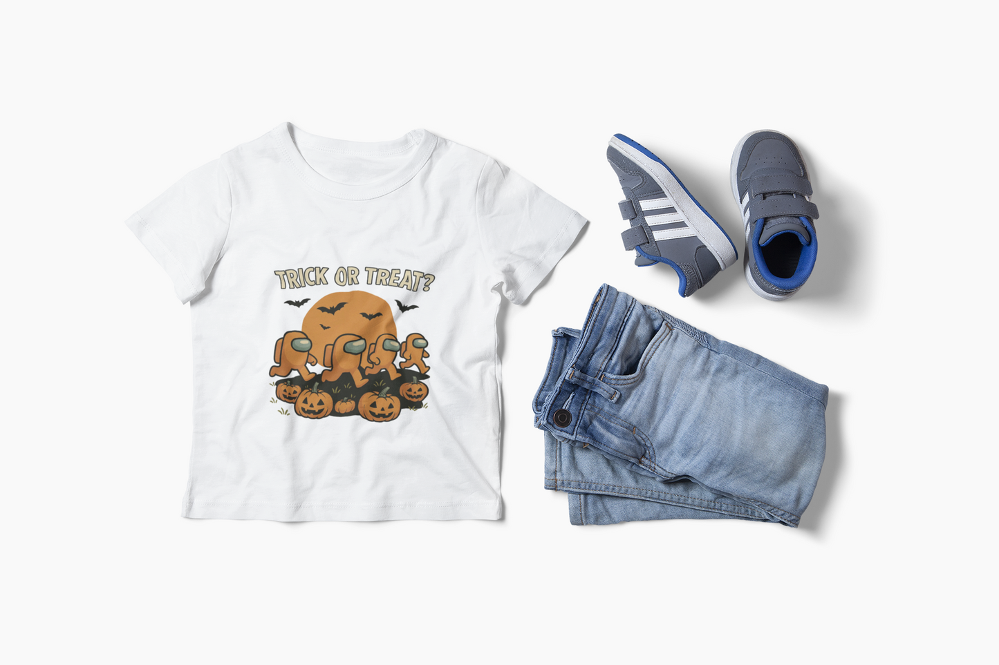 Halloween Kids Tee - Trick or Treat Shirt, Kids Halloween Costume, Spooky Fun Shirt, Autumn Playwear, Halloween Party T-Shirt