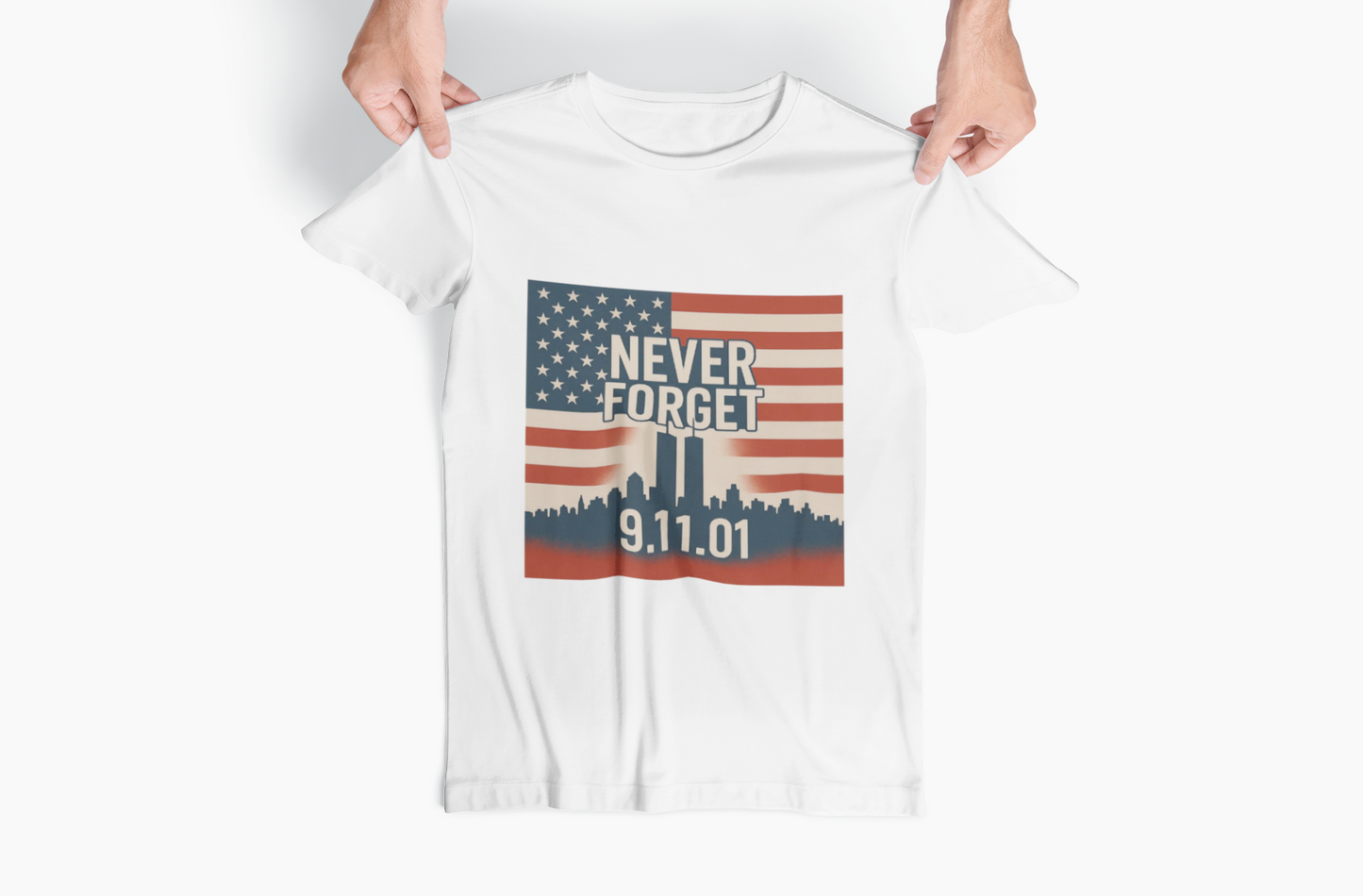 Never Forget 9/11 Unisex Heavy Cotton Tee | Memorial Shirt, Patriotic Apparel, Remembrance Tee, 9/11 Tribute, American Pride Shirt