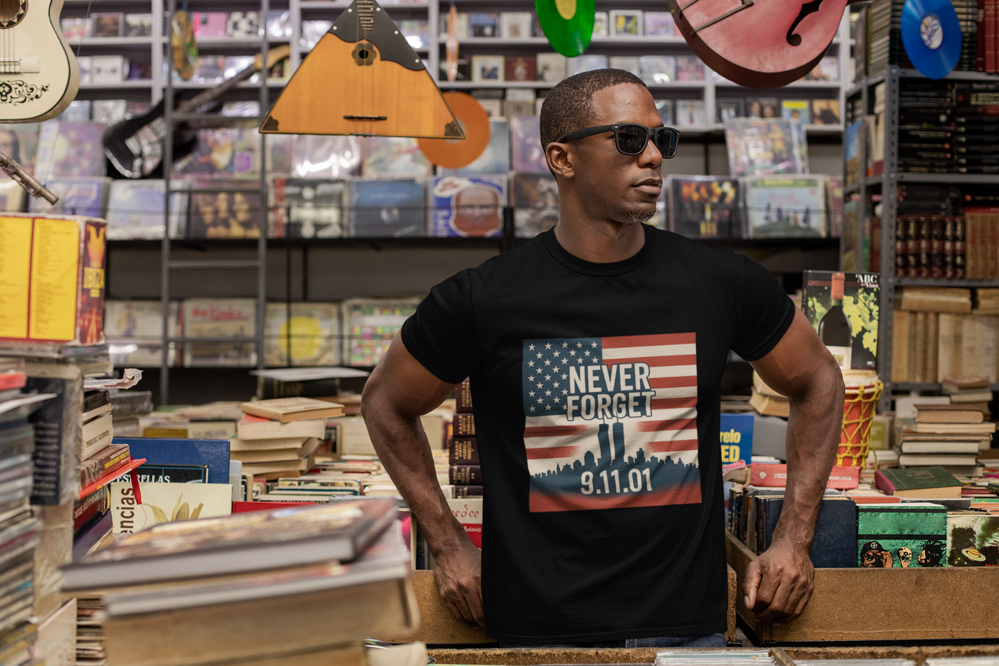 Never Forget 9/11 Unisex Heavy Cotton Tee | Memorial Shirt, Patriotic Apparel, Remembrance Tee, 9/11 Tribute, American Pride Shirt