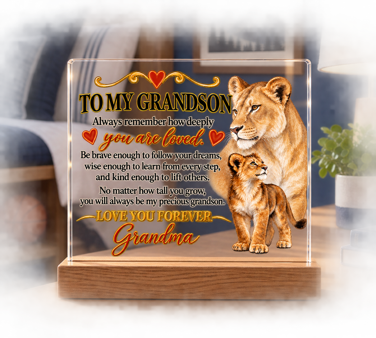 To my Grandson Acrylic Square Plaque