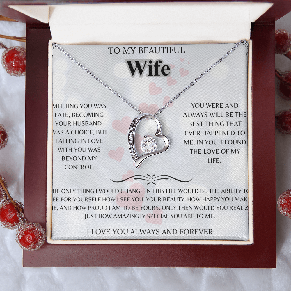 BEAUTIFUL FOR MY WIFE PENDANT