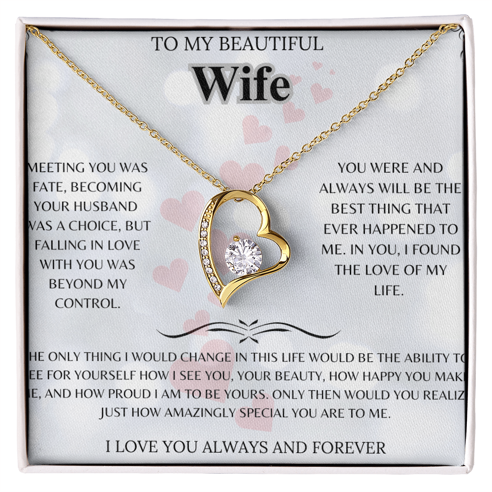 BEAUTIFUL FOR MY WIFE PENDANT