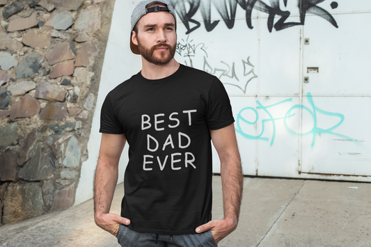 Best Dad Ever Unisex Heavy Cotton Tee, Father's Day Gift, Casual T-Shirt, Dad Humor Tee, Gift for Men, Comfortable Cotton Shirt