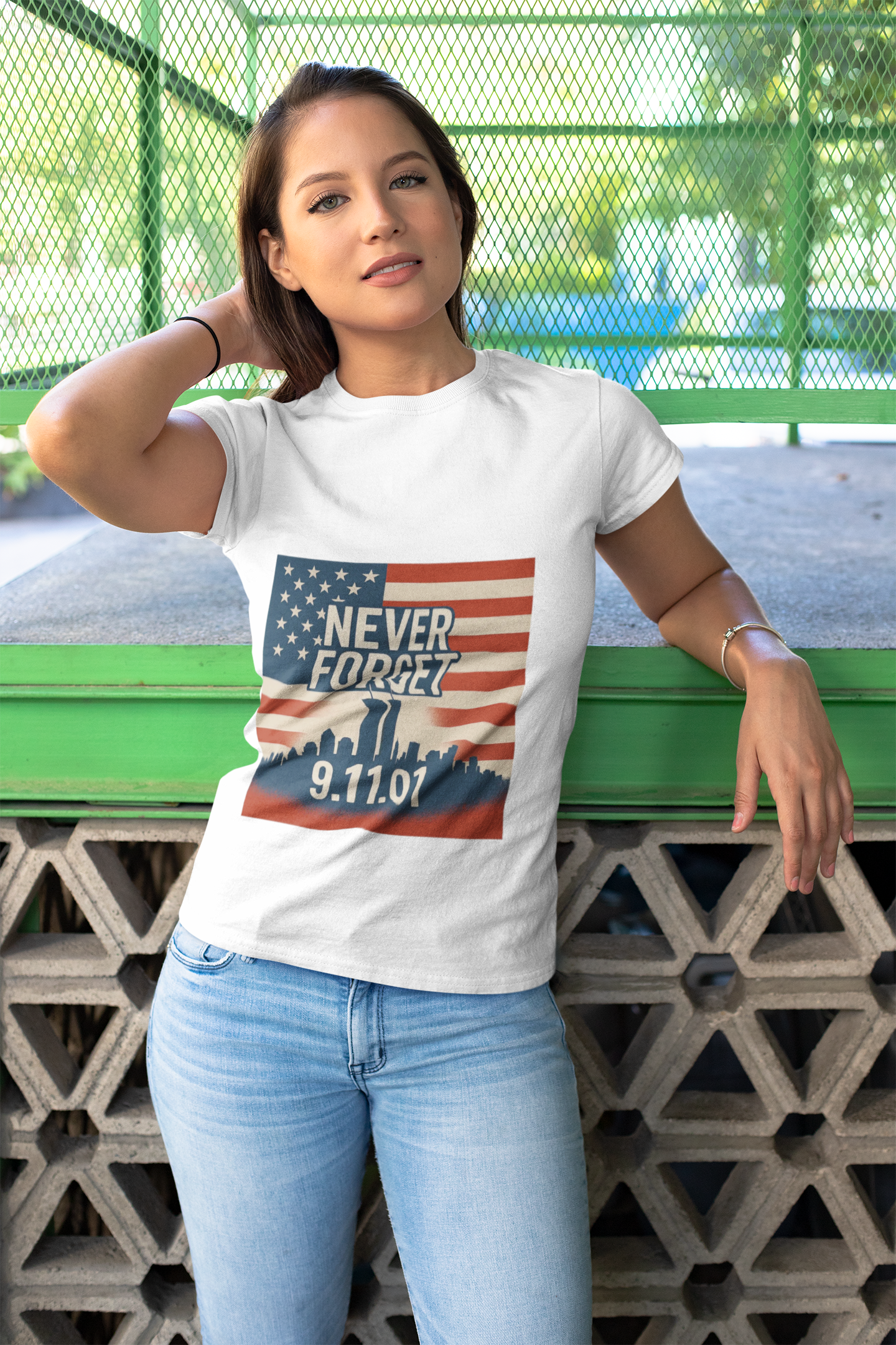 9/11 Memorial T-Shirt | Unisex Heavy Cotton Tee, American Flag Tribute, Never Forget Commemoration, Remembrance Shirt, Patriotic Apparel