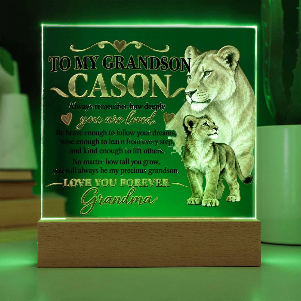 To my Grandson Acrylic Square Plaque