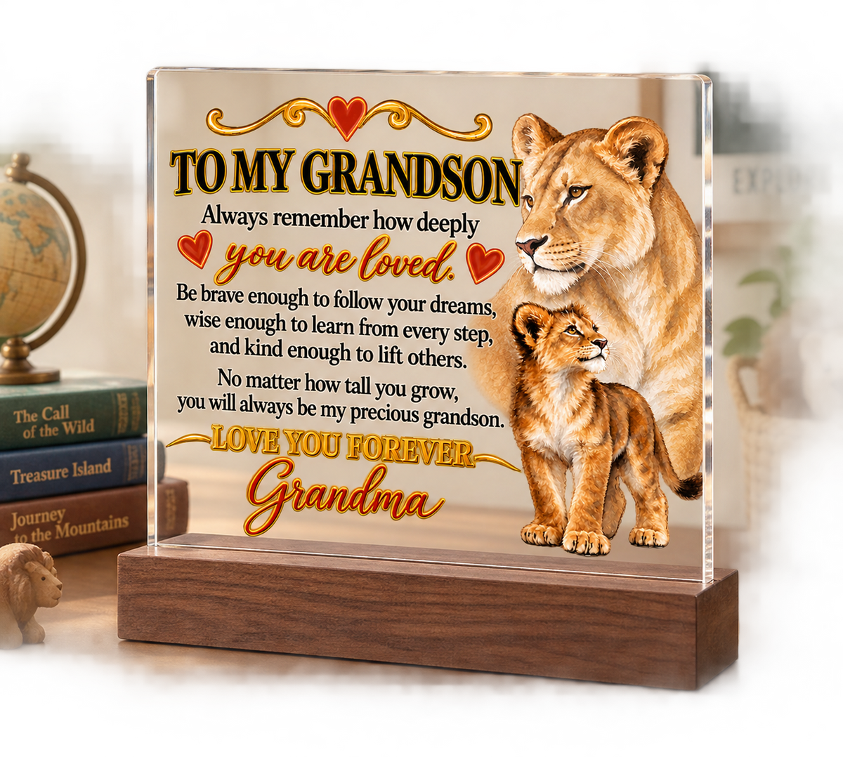 To my Grandson Acrylic Square Plaque
