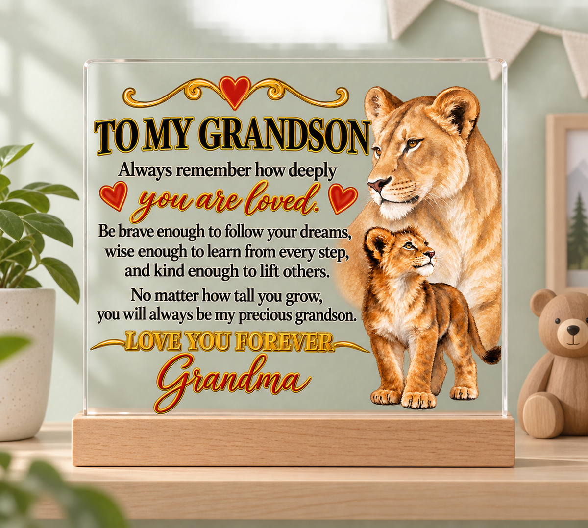 To my Grandson Acrylic Square Plaque