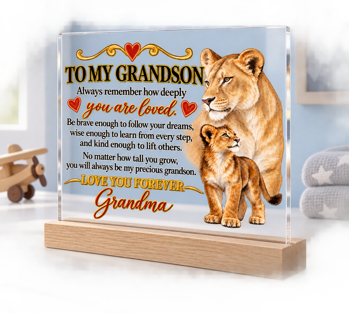 To my Grandson Acrylic Square Plaque