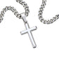 Beautiful Men's Link Chain with Artisan Cross