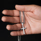 Beautiful Men's Link Chain with Artisan Cross