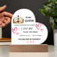 To My "QUEEN"   LED-Heart Shaped Acrylic