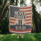 Woven Blanket - 9-11 Memorial US Flag Twin Towers New York Skyline Design