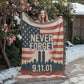 Woven Blanket - 9-11 Memorial US Flag Twin Towers New York Skyline Design