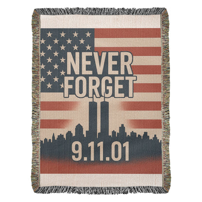 9-11 Memorial U.S. Flag Twin Tower New York Skyline Design blanket  60"x80"