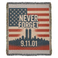 9-11 Memorial U.S. Flag Twin Tower New York Skyline Design blanket  60"x80"