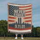 9-11 Memorial U.S. Flag Twin Tower New York Skyline Design blanket  60"x80"