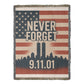 9-11 Memorial U.S. Flag Twin Tower New York Skyline Design blanket  60"x80"